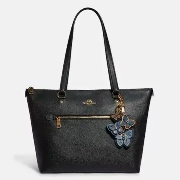 Coach $150 NWT Butterfly Cluster Bag Purse Charm C8224 Gold/Denim Multi - Picture 4 of 10